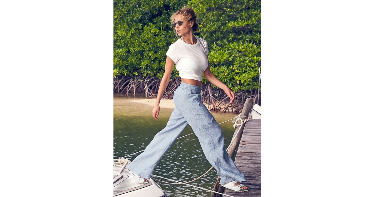 athleta cabo linen wide leg pant
