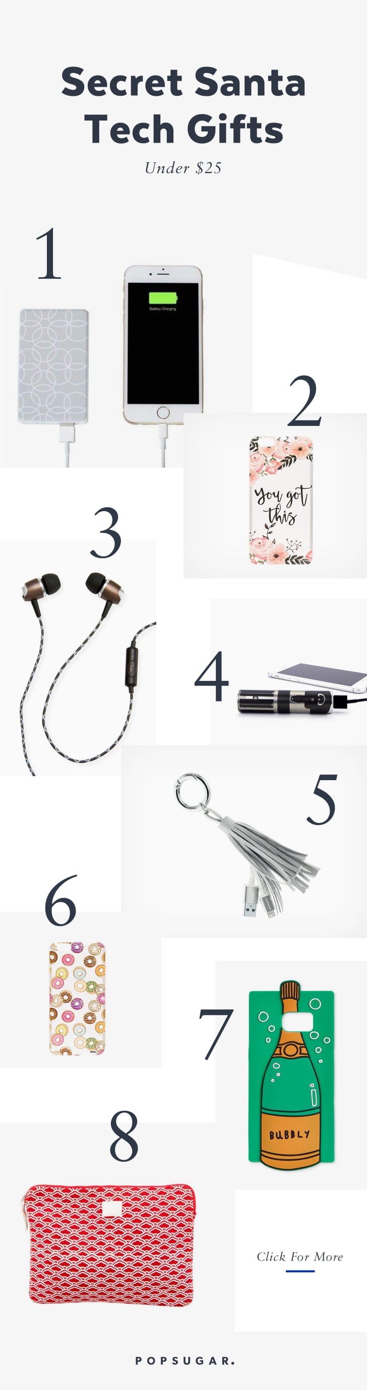 Secret Santa Tech Gifts Under $25