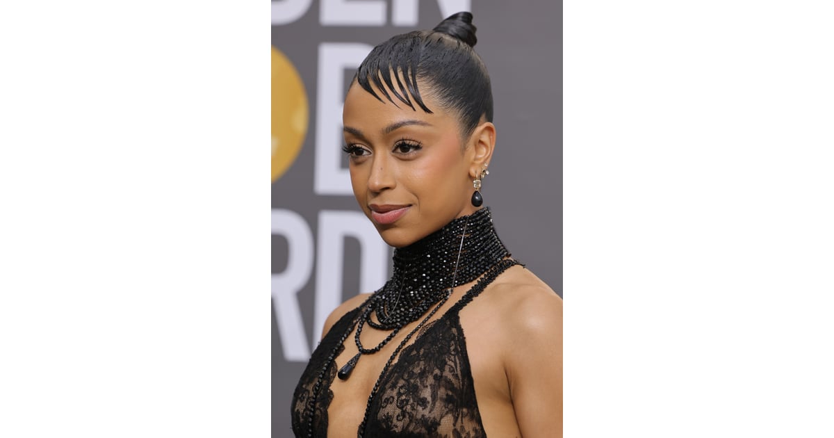 Liza Koshy in a Ballet Bun at the 2023 Golden Globes Ballerina Buns