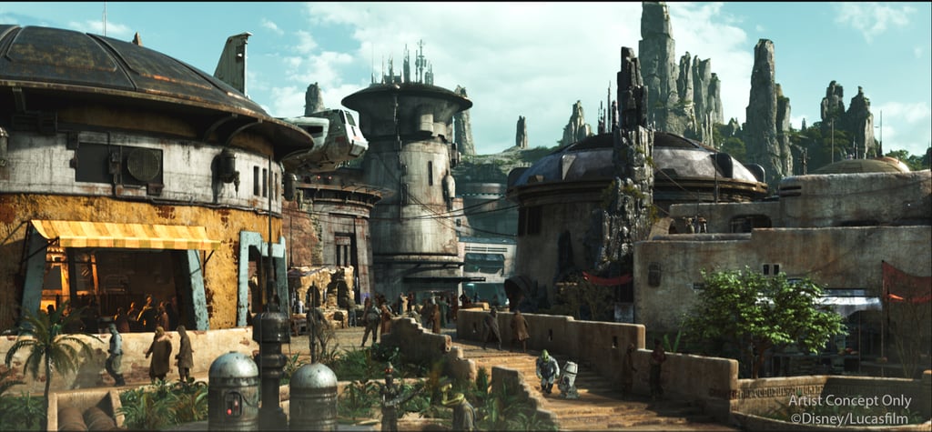 A concept drawing of Star Wars: Galaxy's Edge.