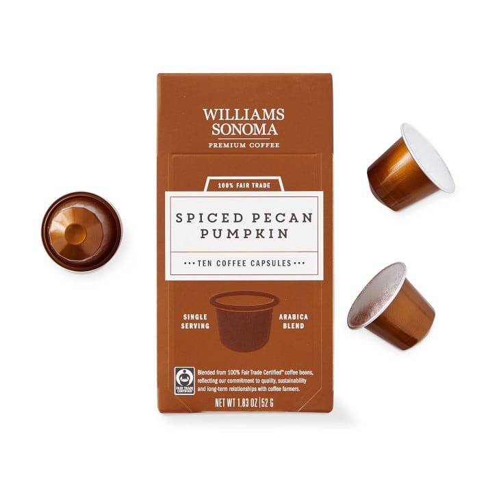 For a Smooth Espresso: Williams Sonoma  Spiced Pecan Pumpkin Coffee Capsules