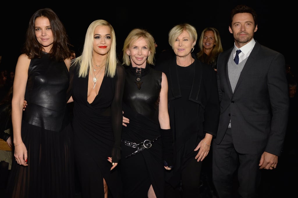 Katie Holmes, Rita Ora, and Hugh Jackman joined up for Donna Karan's show on Monday.