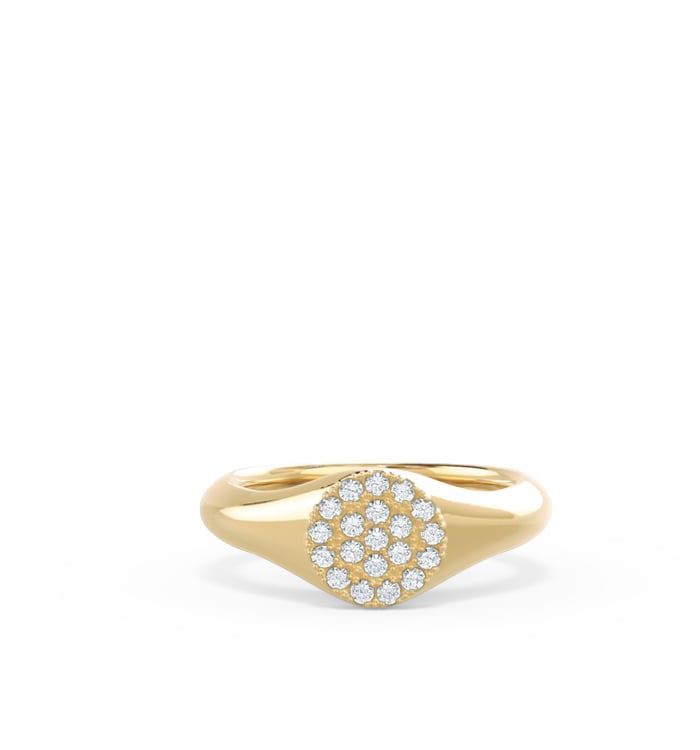 Tiary Pave the Way signet ring