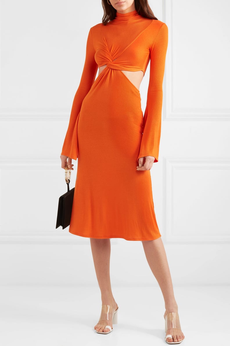 Emily Ratajkowski Orange Dress | PS Fashion