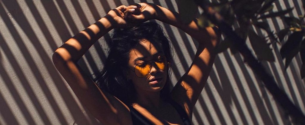 Shay Mitchell in Black One-Piece