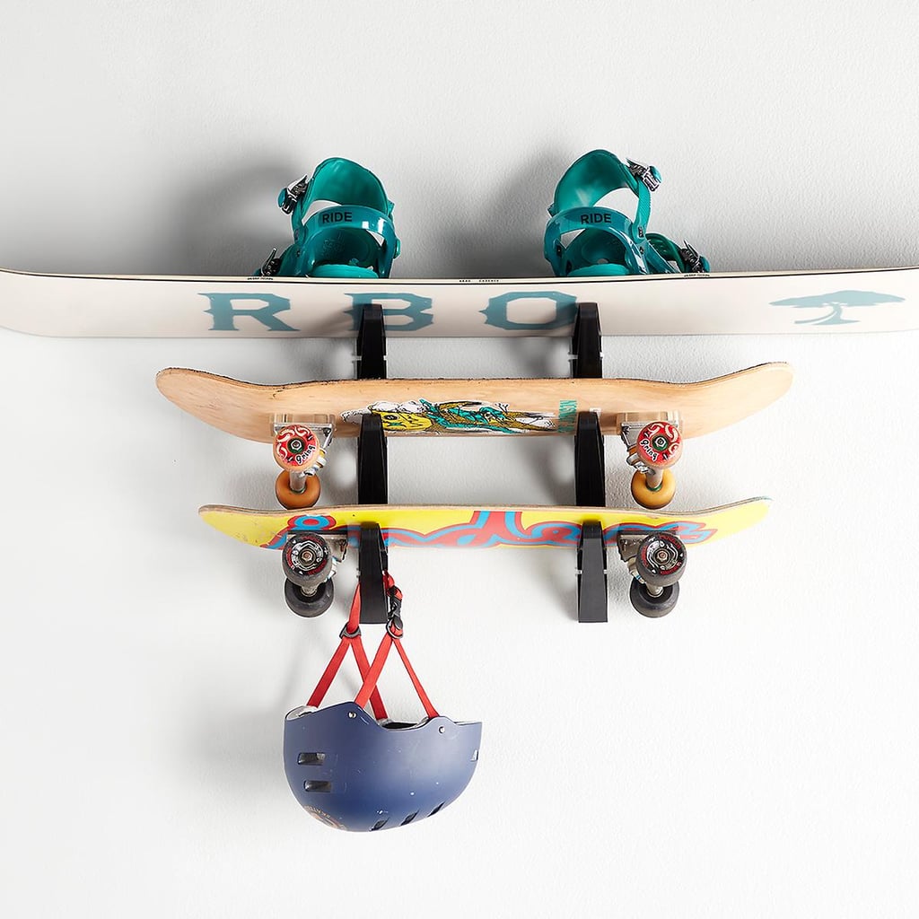 For Skateboarders or Snowboarders: Store Your Board Trifecta Rack