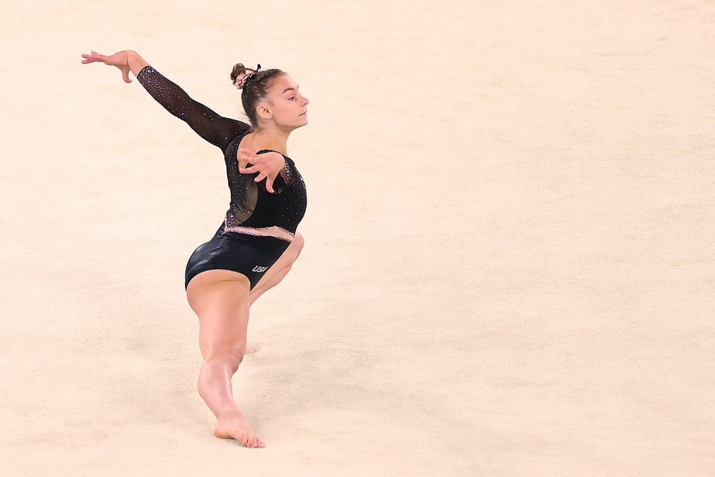 Grace McCallum on Floor at Tokyo 2021 Olympics Podium Training