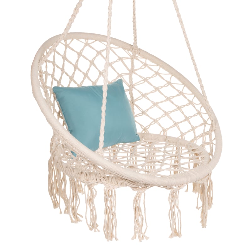A Boho Chair: Handwoven Cotton Macrame Hammock