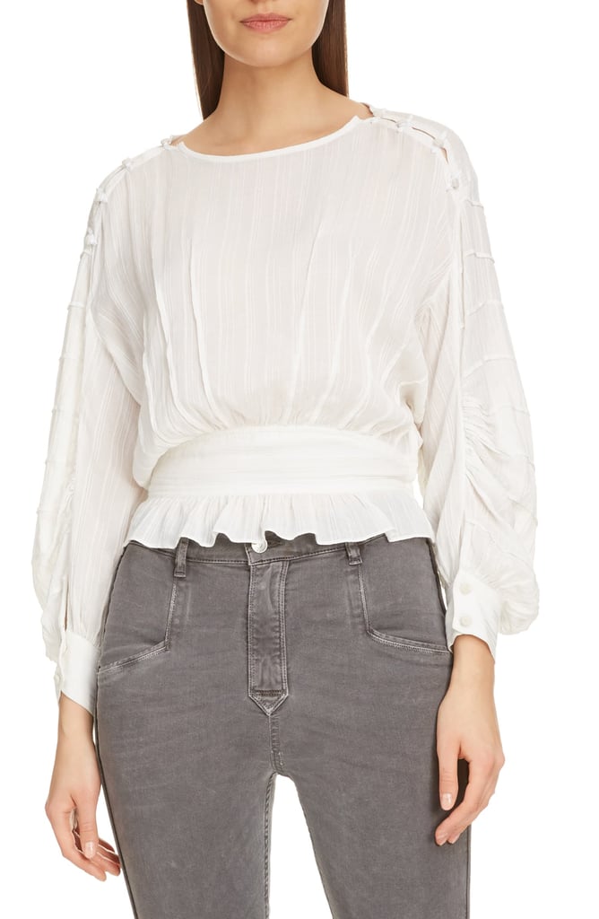 Isabel Marant Étoile Oak Pleated Peplum Top