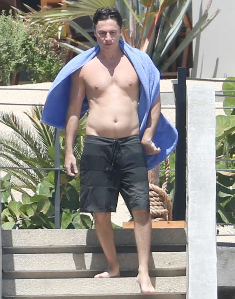 Zach Braff Shirtless in Mexico With Donald Faison 2016