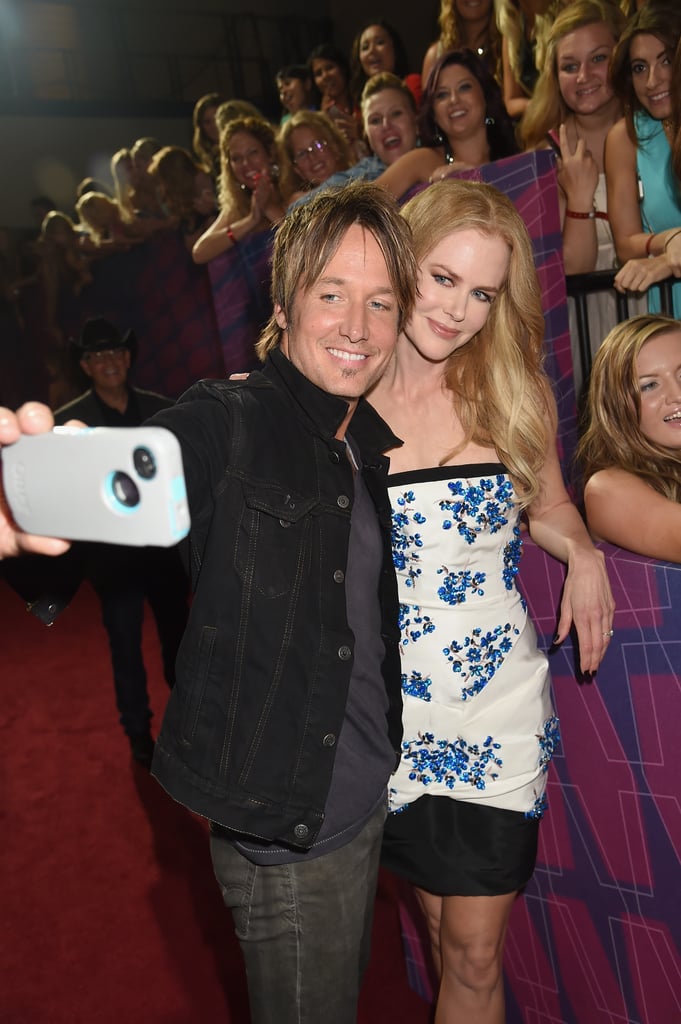 Nicole Kidman and Keith Urban snapped a picture on the red carpet at the CMT Music Awards in June 2014.