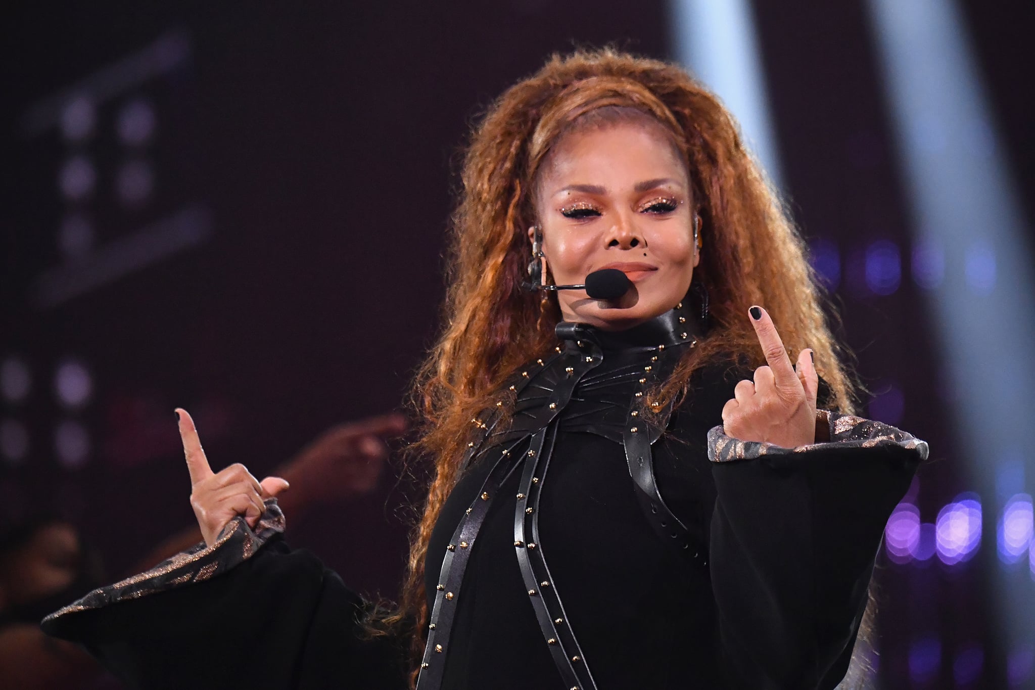 BILBAO, SPAIN - NOVEMBER 04:  Janet Jackson performs on stage during the MTV EMAs 2018 on November 4, 2018 in Bilbao, Spain.  (Photo by Jeff Kravitz/FilmMagic)