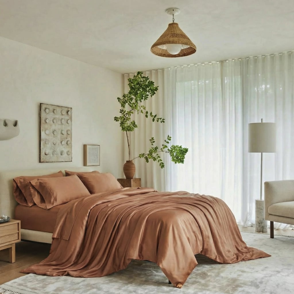 Ettitude Signature Bamboo Duvet Cover ($247, originally $329)
If you're a hot sleeper like me, Ettitude's CleanBamboo® Signature Sateen will do you wonders. While I'm particularly excited by this Almond Brown shade, the duvet cover comes in a total of seven hues across bed sizes, and the entire site is 25 percent off right now through September 8, with final sale items marked down up to 70 percent off.