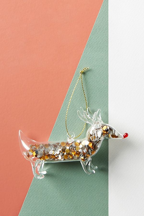 Confetti Filled Dog Ornament