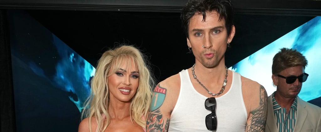 Megan Fox Wears a Plunging Latex Minidress While Out With Machine Gun Kelly