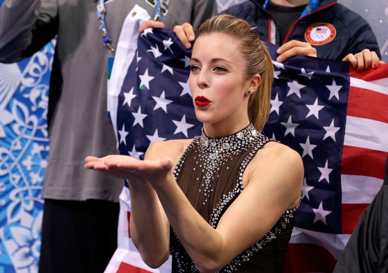 Ashley was so happy she even blew kisses.