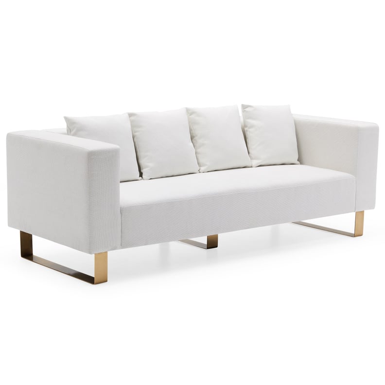 MoDRN Glam Marni Metal Base 87" Sofa