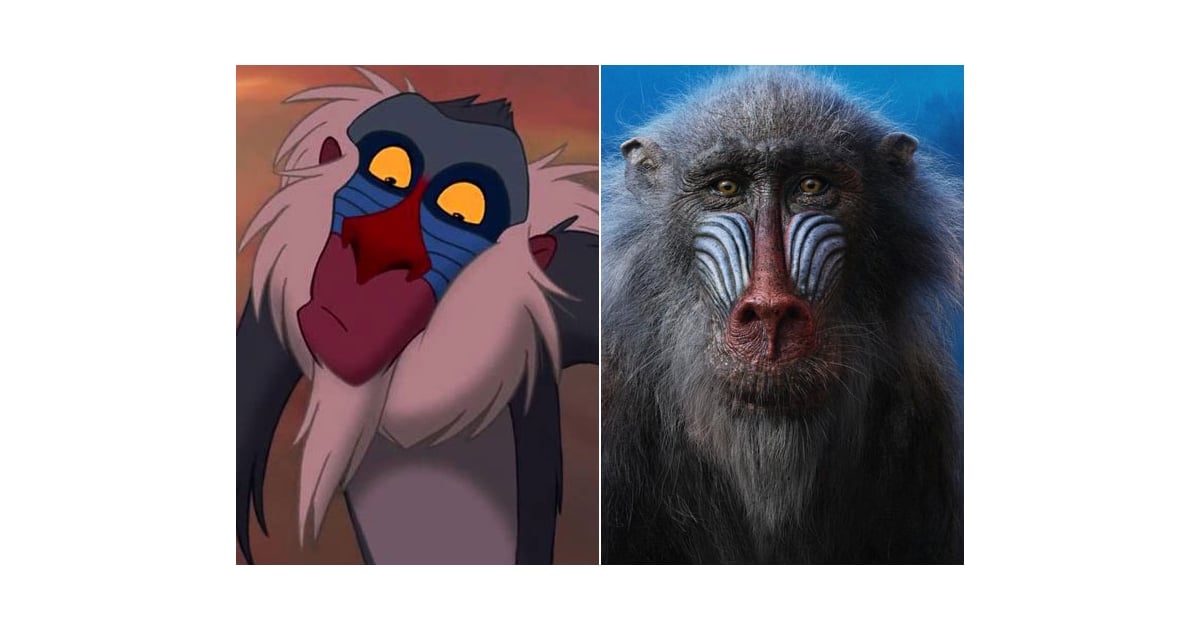 Rafiki Lion King Cartoon And Live Action Cast Side By Side Photos Popsugar Entertainment Photo 8 