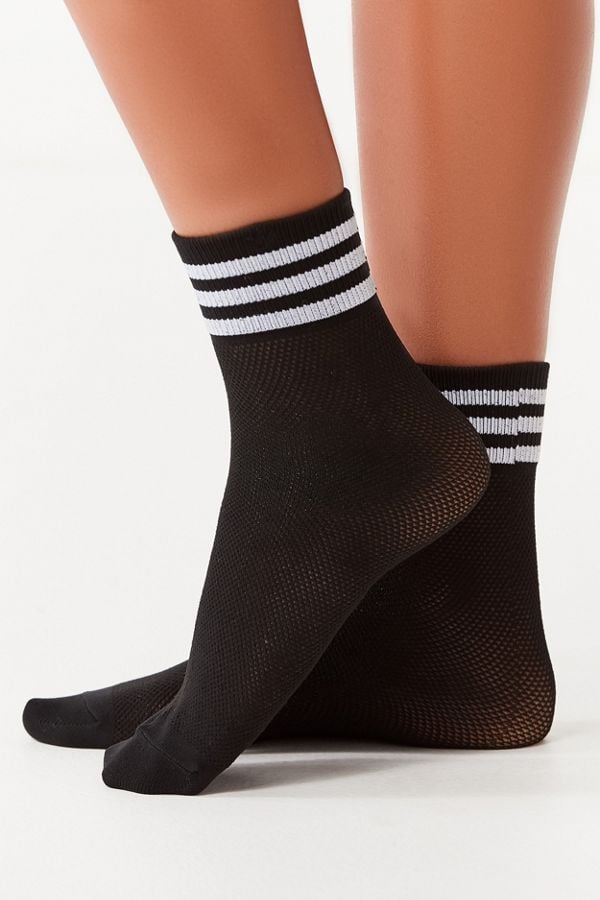 Adidas Originals Mesh Striped Black Quarter Sock