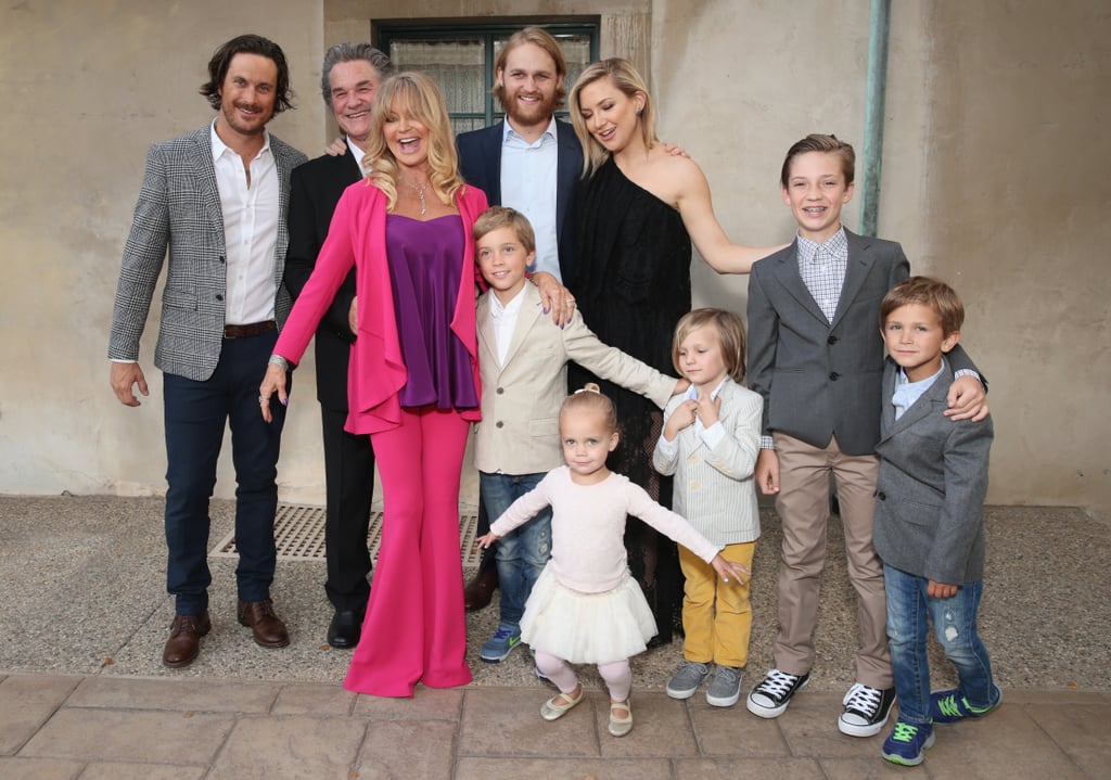 The Overboard actress got a hoot out of being surrounded by her family.