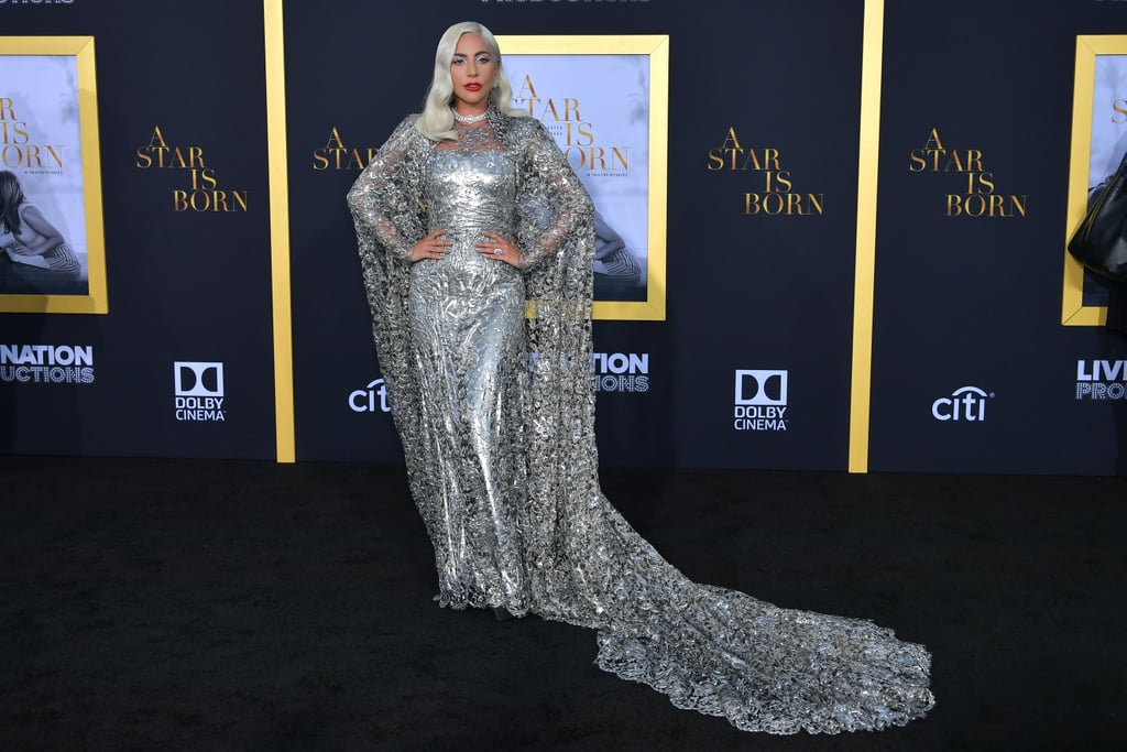 Lady Gaga S Silver Dress A Star Is Born Premiere Sept 2018 Popsugar Fashion Photo 11