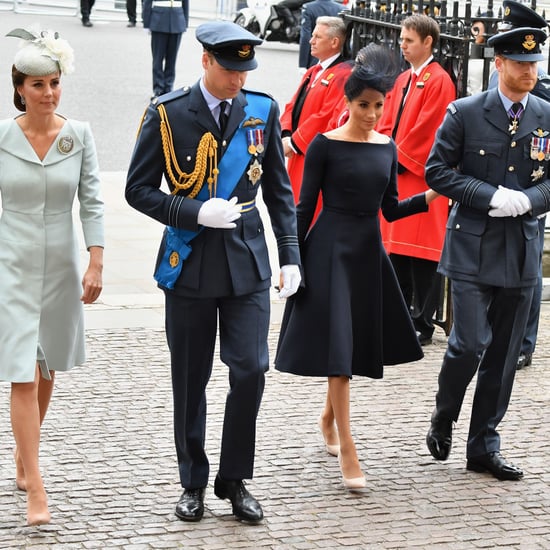 William, Harry, Kate and Meghan at RAF Celebration in London