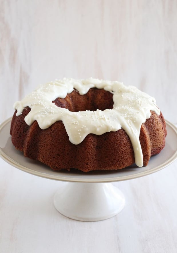 Red Velvet Swirl Bundt Cake