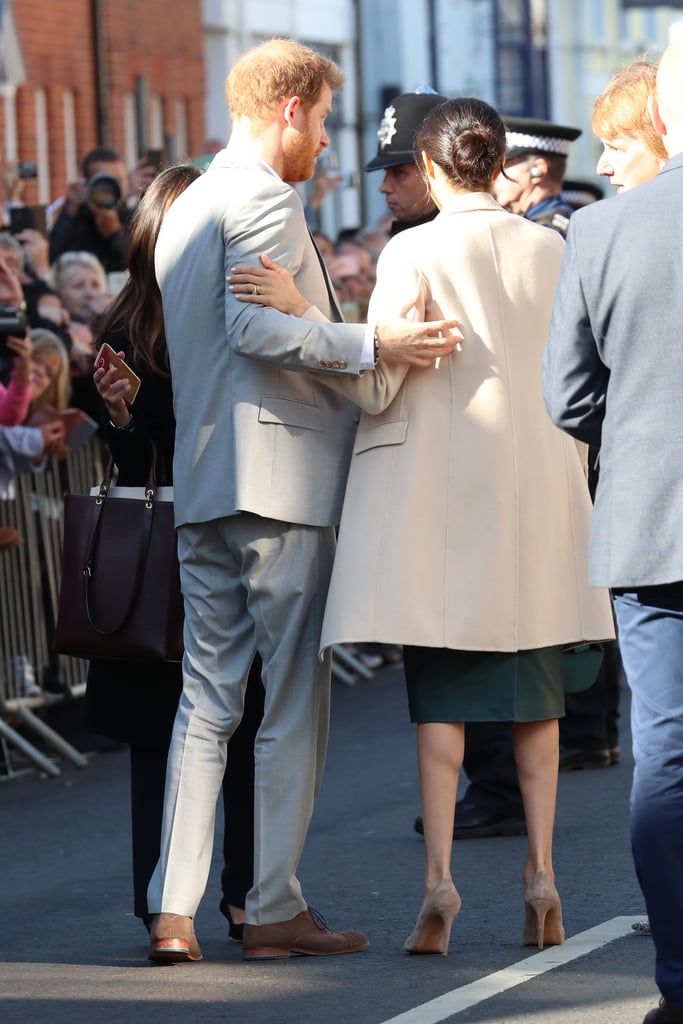 Meghan Markle and Prince Harry Hands on Each Other's Backs