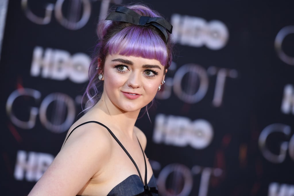 Maisie Williams With Purple Hair April 2019