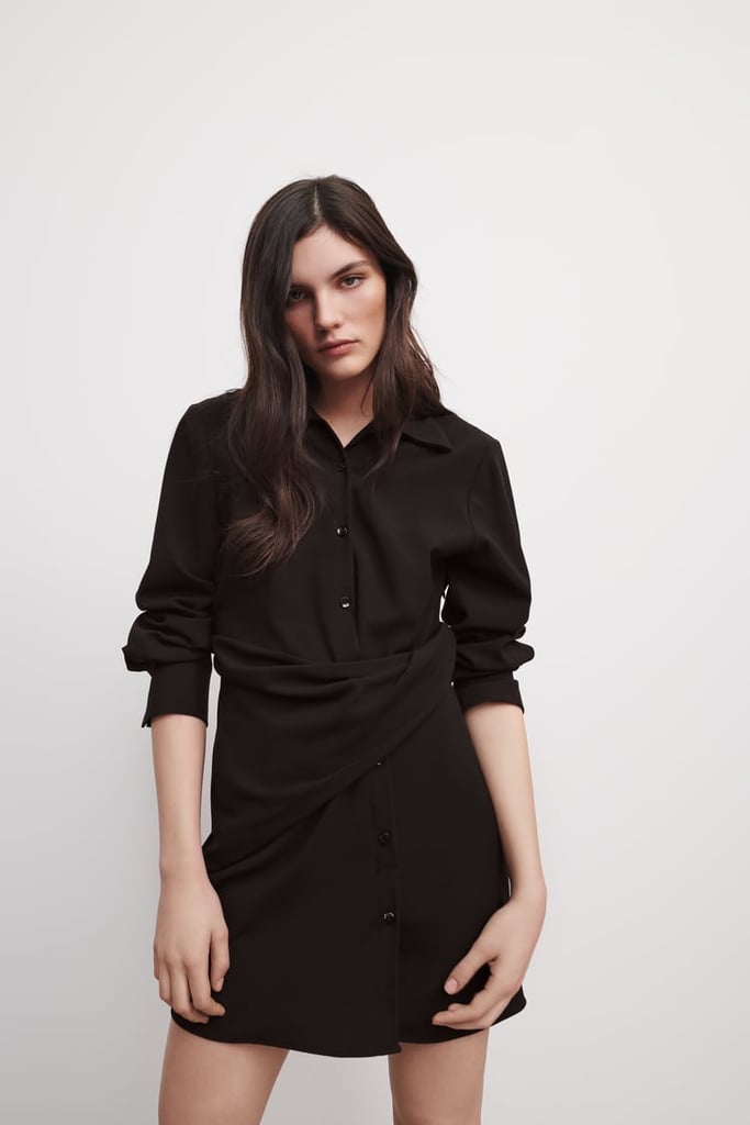 Draped Shirtdress