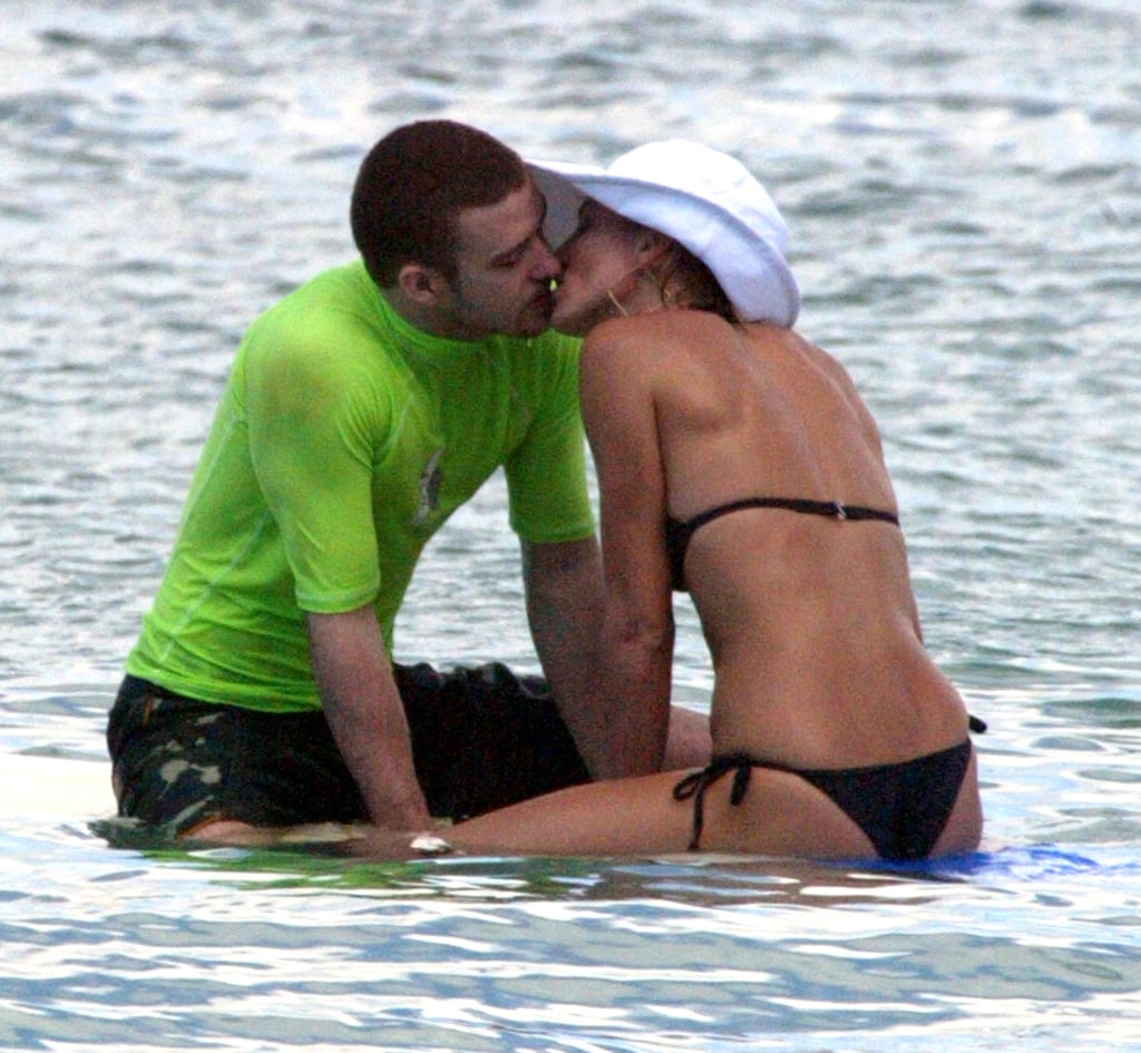 Justin Timberlake and Cameron Diaz showed off some hot surfboard PDA in Hawaii while they were dating back in April 2004.