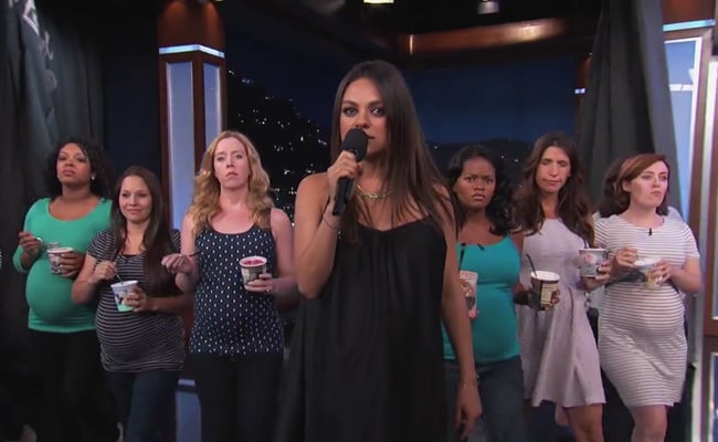 Watch: Mila Kunis's Warning to Dads-to-Be Is a Must-Watch Video
