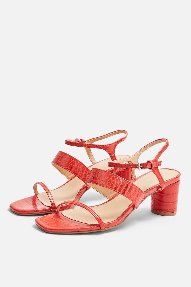 Topshop Dita Red Strap Sandals