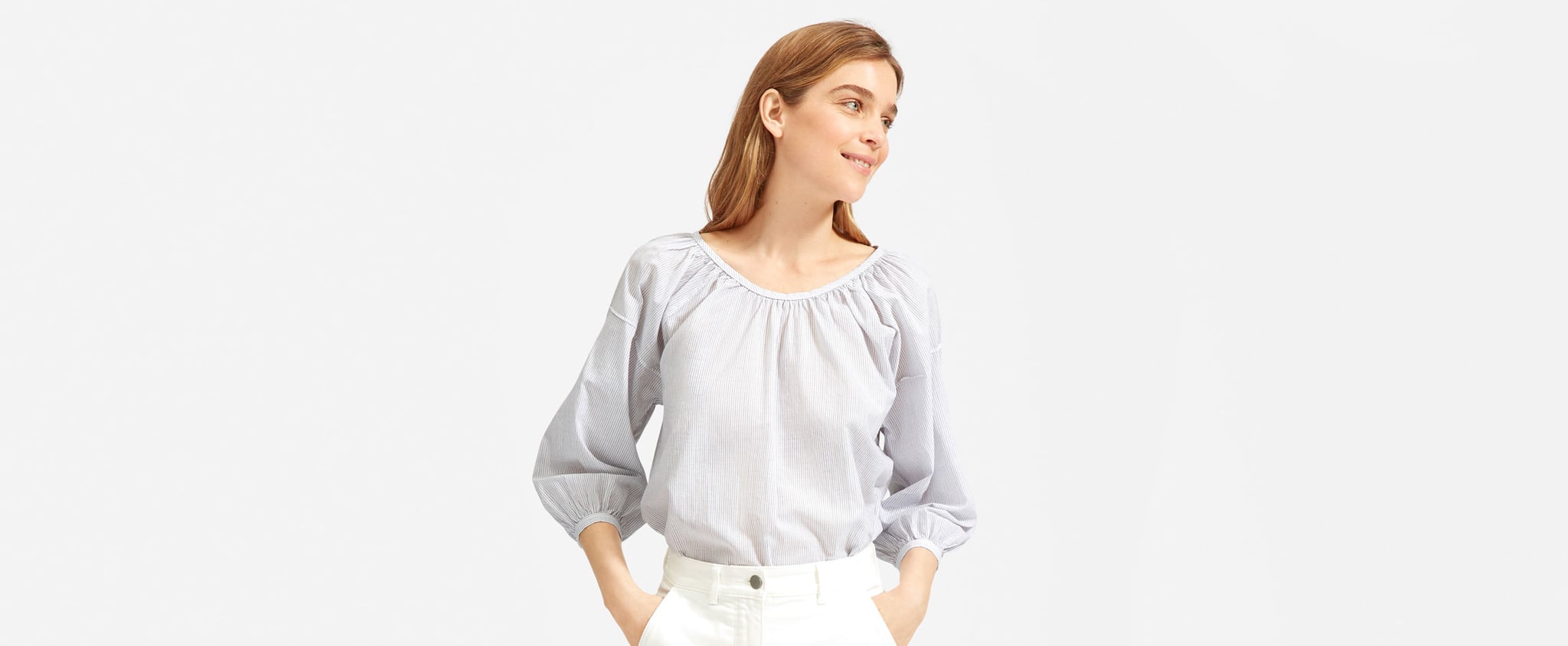 everlane air ruched blouse