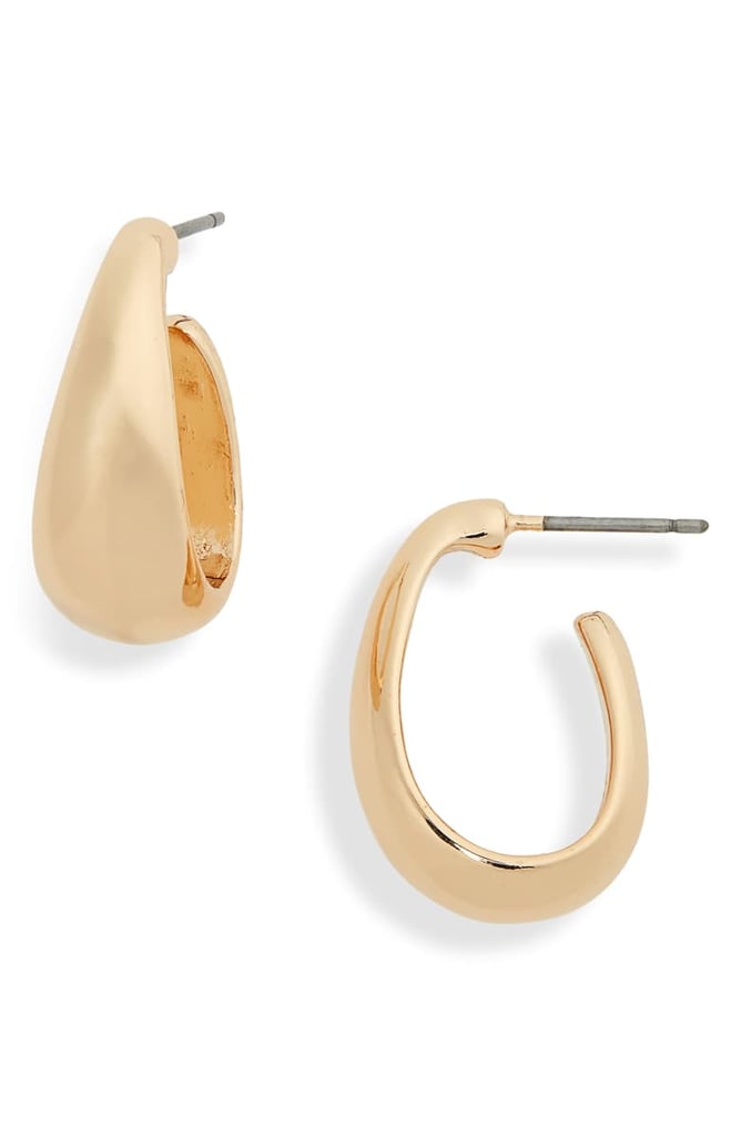 BP. Thick Metal Hoop Earrings