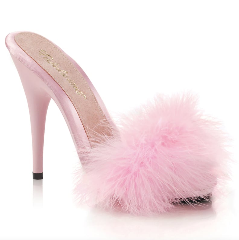 Pink Barbie Heels: Feathery Pleasers