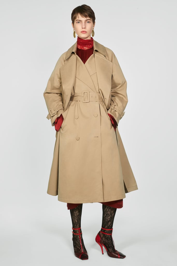 Zara Campaign Collection Belted Double Trench Coat