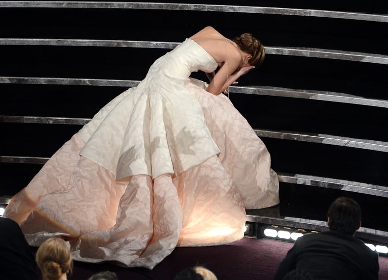 When Jennifer Lawrence Fell on Stage at the 2013 Oscars