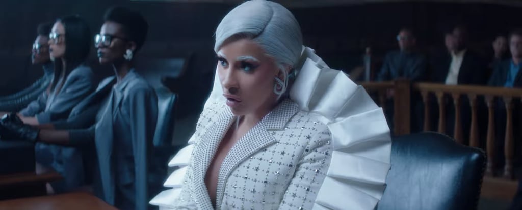 Cardi B's White Eyebrows in Press Music Video