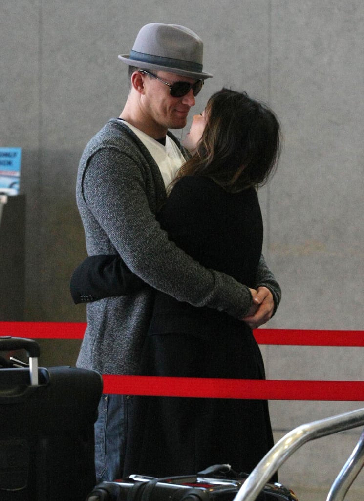Channing and Jenna embraced at LAX in February 2012.
