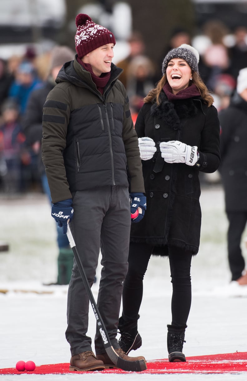 Kate Middleton and Prince William Playing Bandy Hockey at Vasaparken