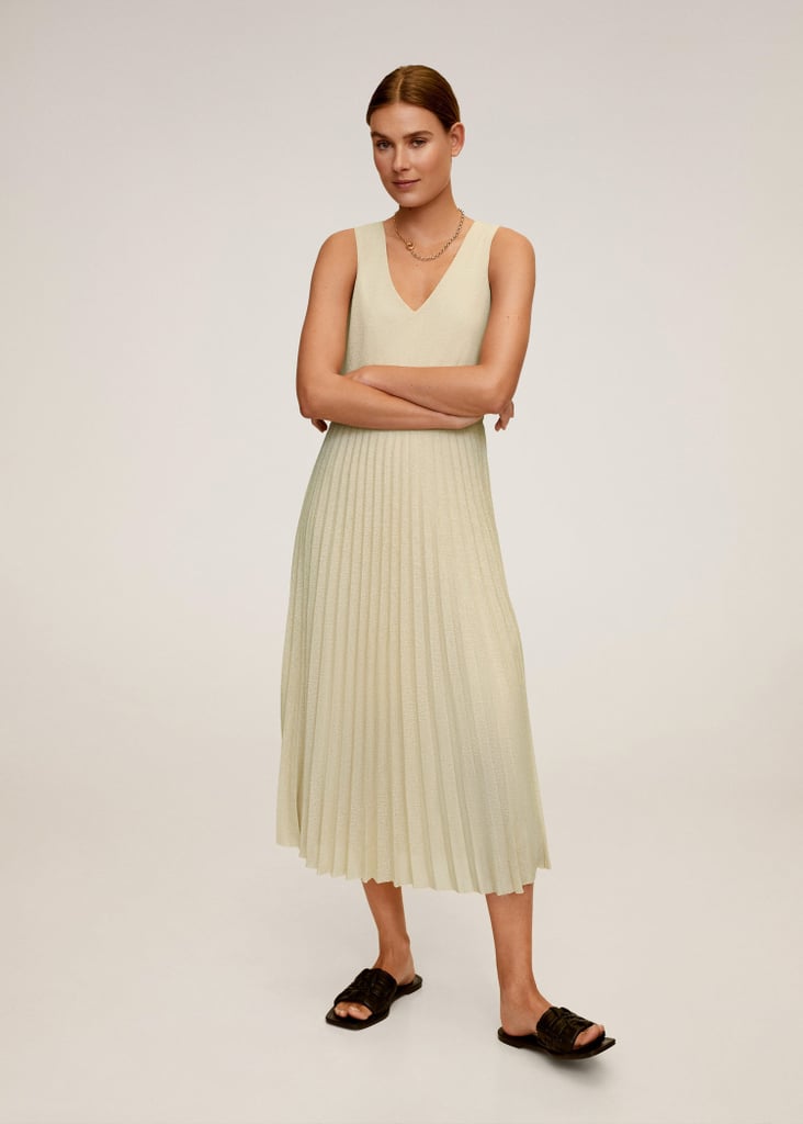 Pleated midi dress