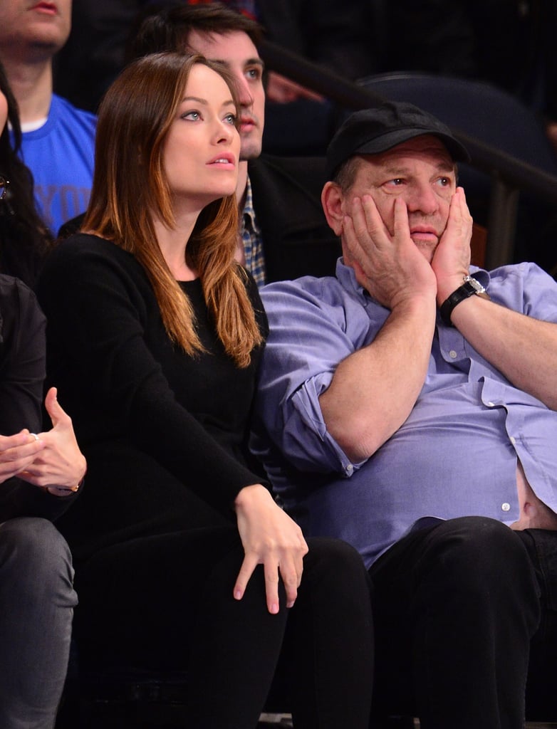 Harvey Weinstein and Olivia Wilde didn't look happy during a New York Knicks game in NYC on Sunday.