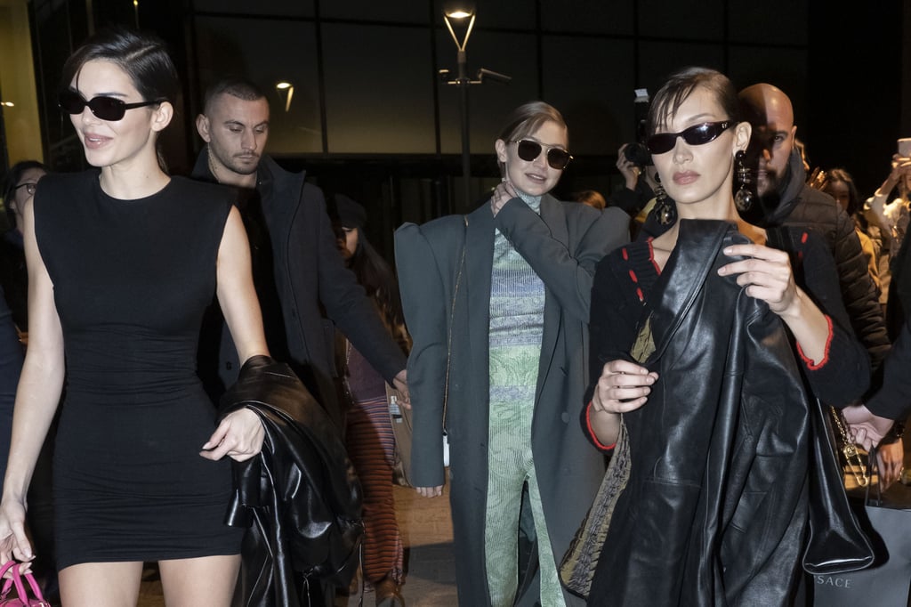 Kendall Jenner, Gigi Hadid, and Bella Hadid at Milan Fashion Week