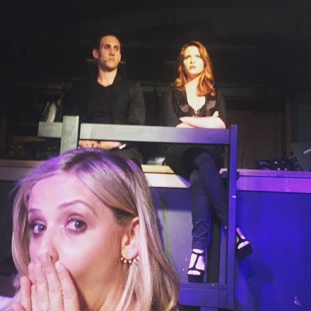 "@sarahmgellar Sebastian and Kathryn reunite! #cruelintentionsmusical #90sflashback," Reese captioned this action shot.
