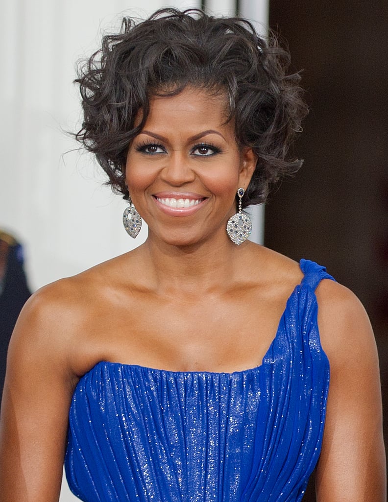 Michelle Obama's Monochromatic Blue Eyeliner