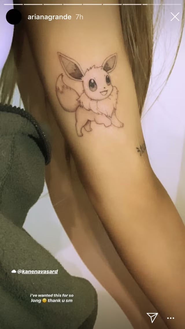 Ariana Grande's Eevee Arm Tattoo