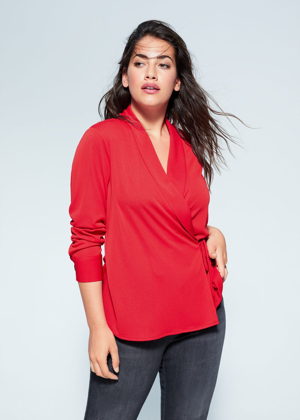 Violeta by Plus Size Wrap Bow T-Shirt | For Spring 2020, Color Trends Are Bold, Bright, and a Total *Mood* | POPSUGAR Fashion Photo