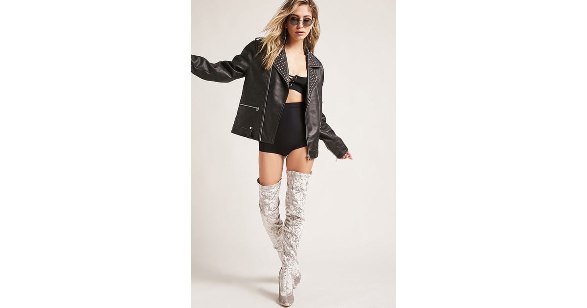 forever 21 velvet boots