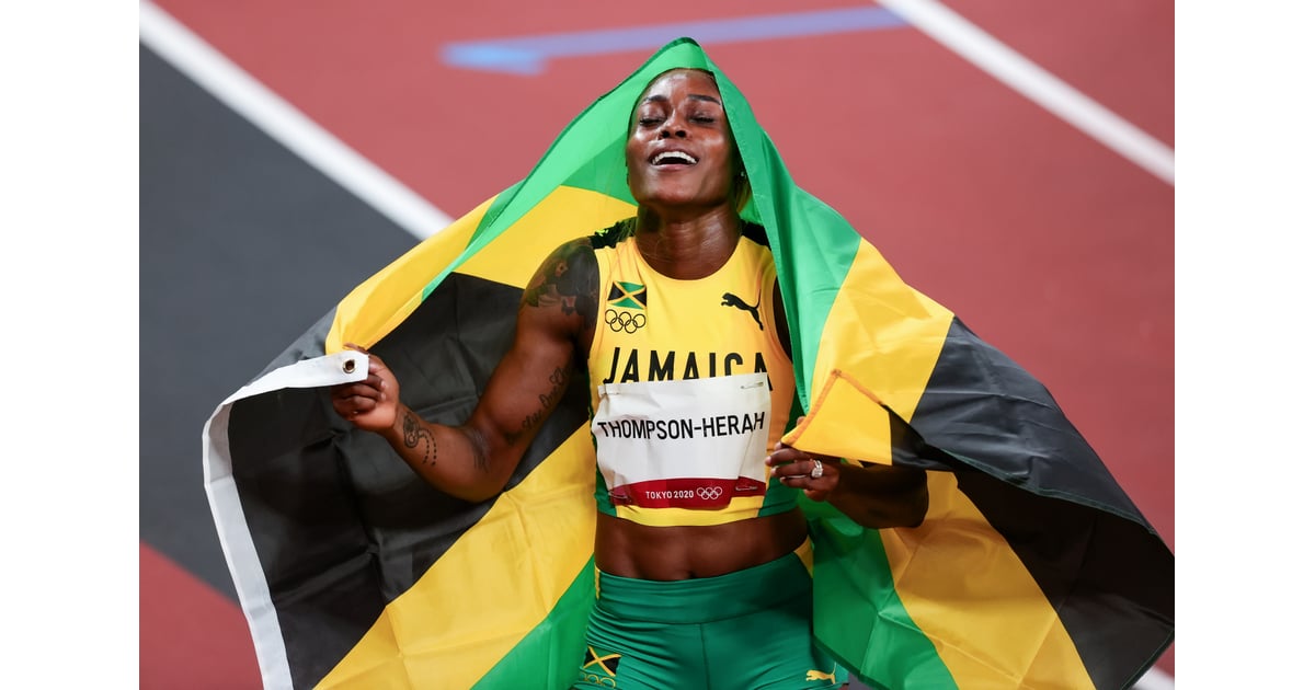 Jamaica's Elaine Thompson-Herah Wins Olympic 100-Meter Race | POPSUGAR Fitness Photo 8